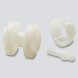 的<strong>尼龙加工</强> <br /> <P> CNC塑料加工尼龙元器件</ p> <p>尼龙元器件，数控机加工精度的样本</ P>